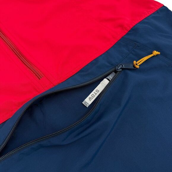 L.L. Bean Men's Mountain Classic Anorak Jacket Blue Red Colorblock Medium Tall - Picture 6 of 11